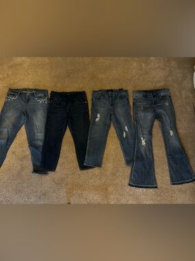 Lot of 4 Pairs of Jeans Liverpool Kut , Rock & Republic, J Lo  Sz 31/12
